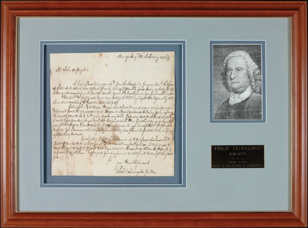 Lot #259 Declaration of Independence: Livingston,