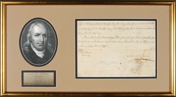Lot #244 Declaration of Independence: Chase,