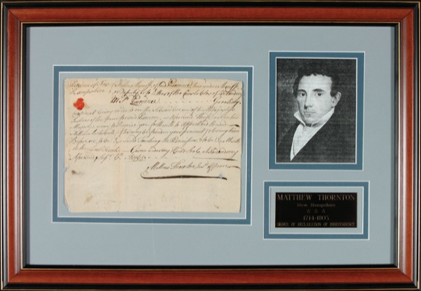 Lot #273 Declaration of Independence: Thornton,