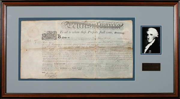 Lot #260 Declaration of Independence: McKean,