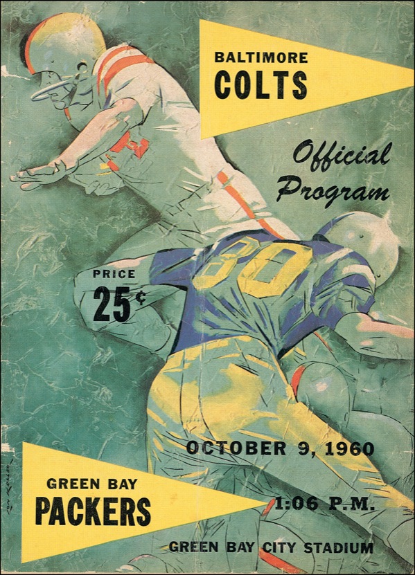 Lot #1369 Green Bay Packers and Baltimore Colts