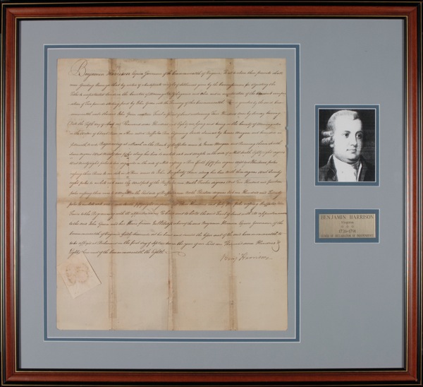 Lot #251 Declaration of Independence: Harrison,