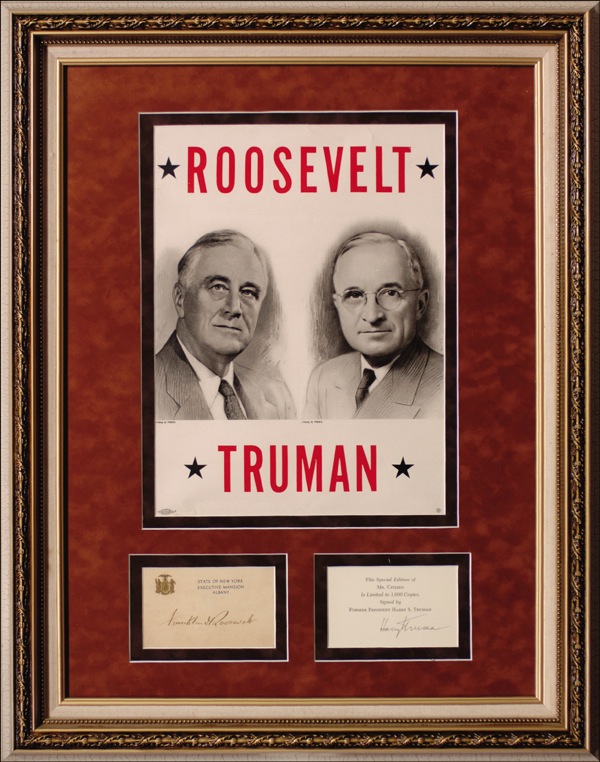 Lot #136 Franklin D. Roosevelt and Harry S. Truman