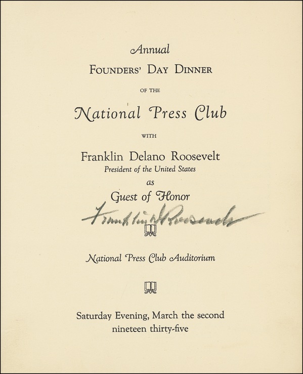 Lot #144 Franklin D. Roosevelt