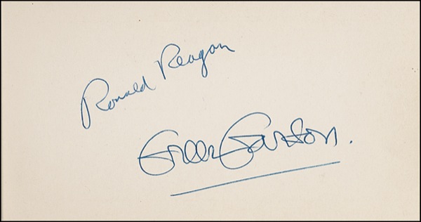 Lot #101 Ronald Reagan and Greer Garson