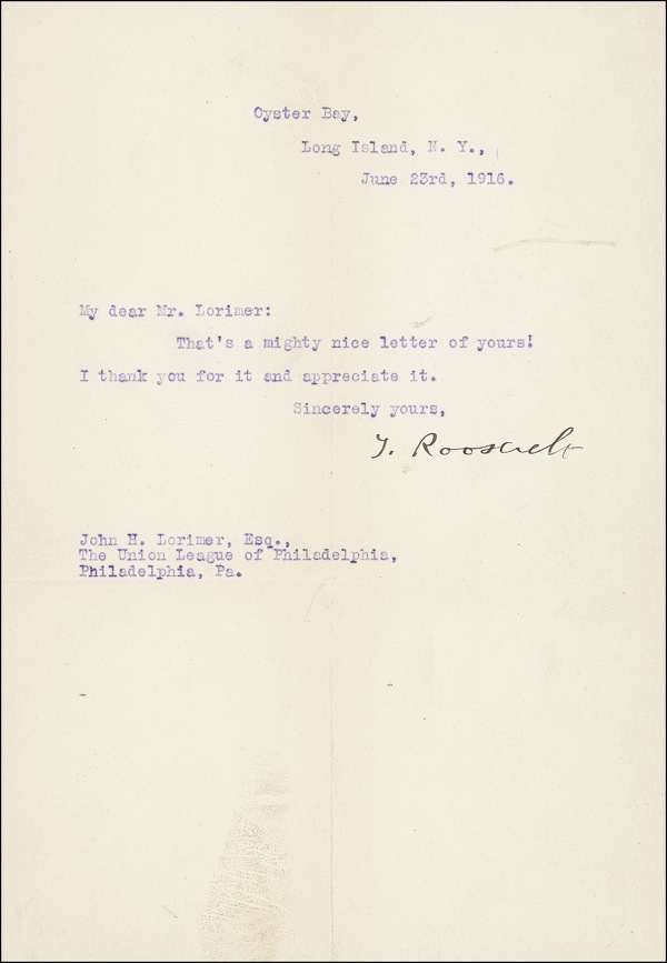 Lot #120 Theodore Roosevelt