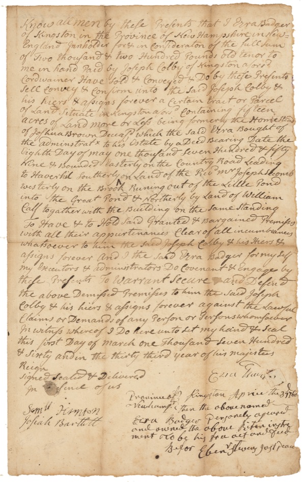 Lot #203 Declaration of Independence: Bartlett,