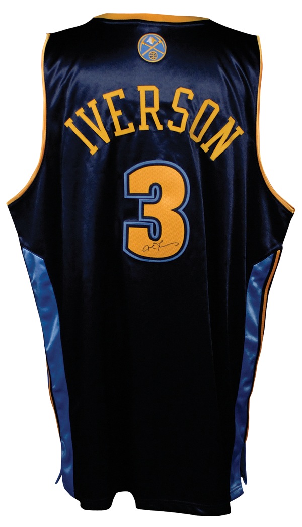 Allen Iverson Signed Nuggets Jersey (PSA)