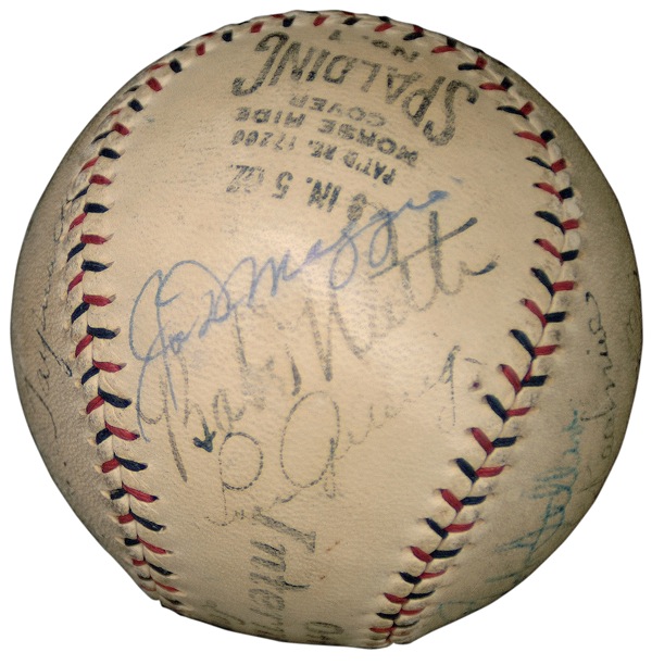 Lot #1510 Babe Ruth, Lou Gehrig, and Joe DiMaggio