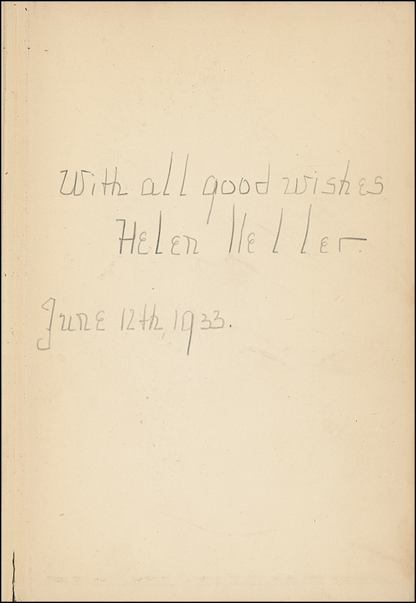 Lot #305 Helen Keller
