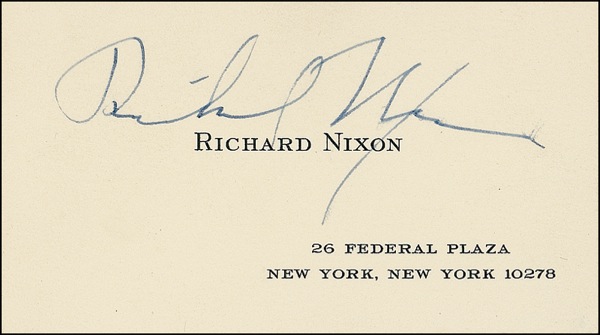 Lot #134 Richard Nixon