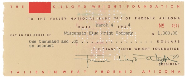 Lot #559 Frank Lloyd Wright