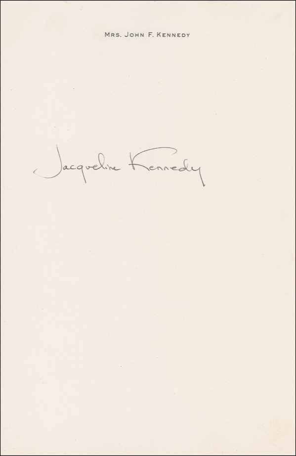 Lot #109 Jacqueline Kennedy