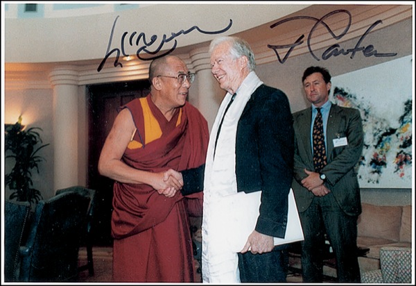 Lot #19 Jimmy Carter and Dalai Lama