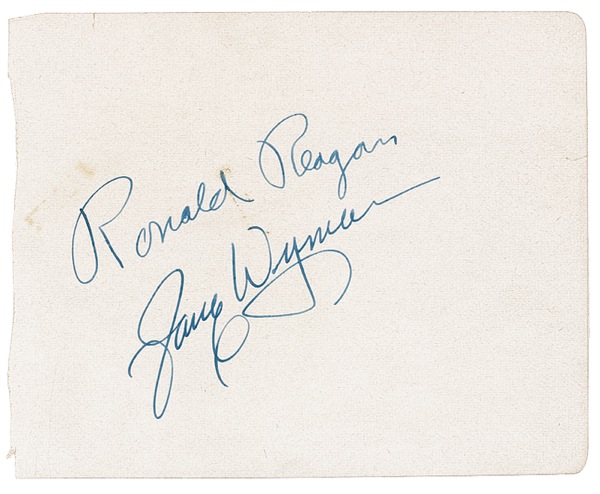 Lot #113 Ronald Reagan and Jane Wyman