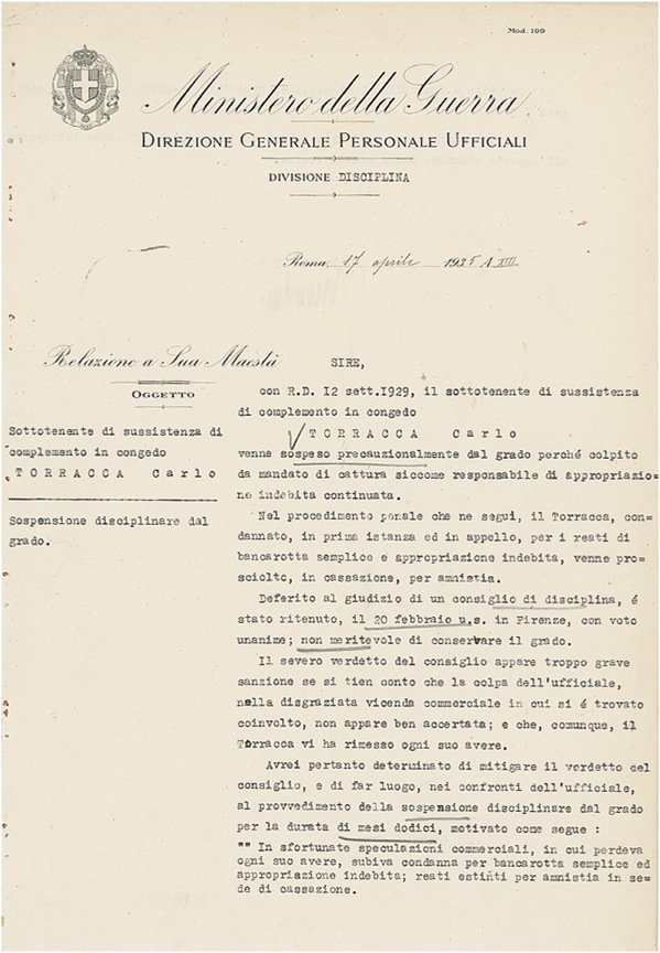 Lot #216 Benito Mussolini - Image 1