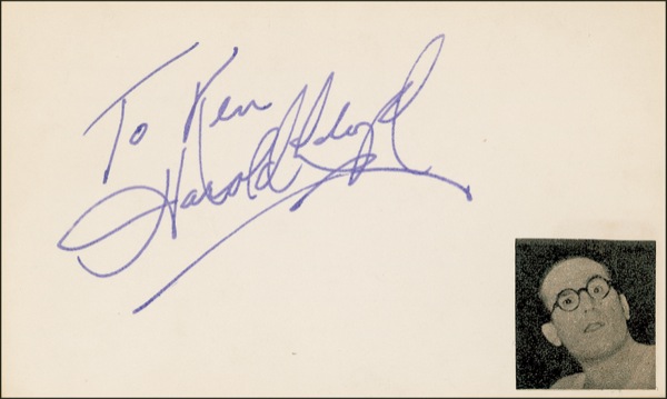 Lot #902 Harold Lloyd - Image 1