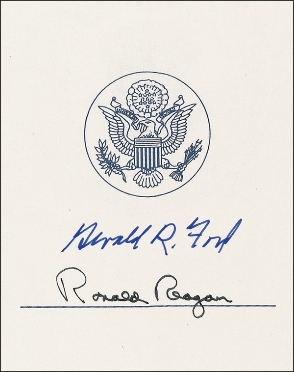 Lot #111 Ronald Reagan and Gerald Ford