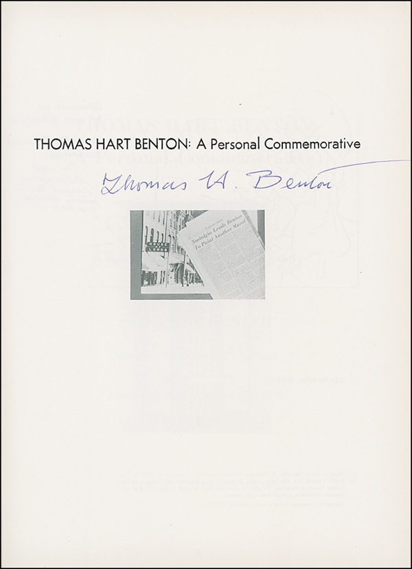 Lot #475 Thomas Hart Benton