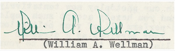 Lot #1110 William Wellman