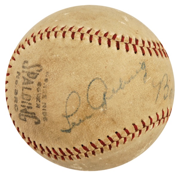 Lot #1395 Babe Ruth and Lou Gehrig