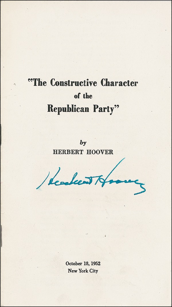 Lot #71 Herbert Hoover