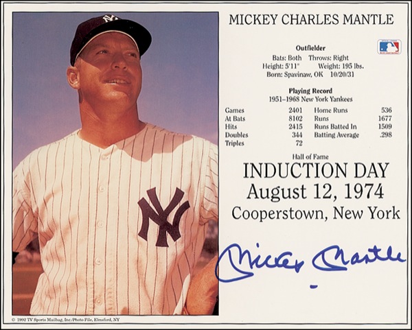 Lot #1292 Mickey Mantle - Image 1