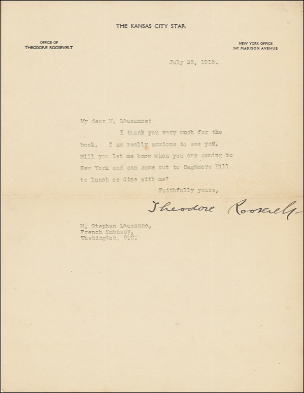 Lot #133 Theodore Roosevelt - Image 1