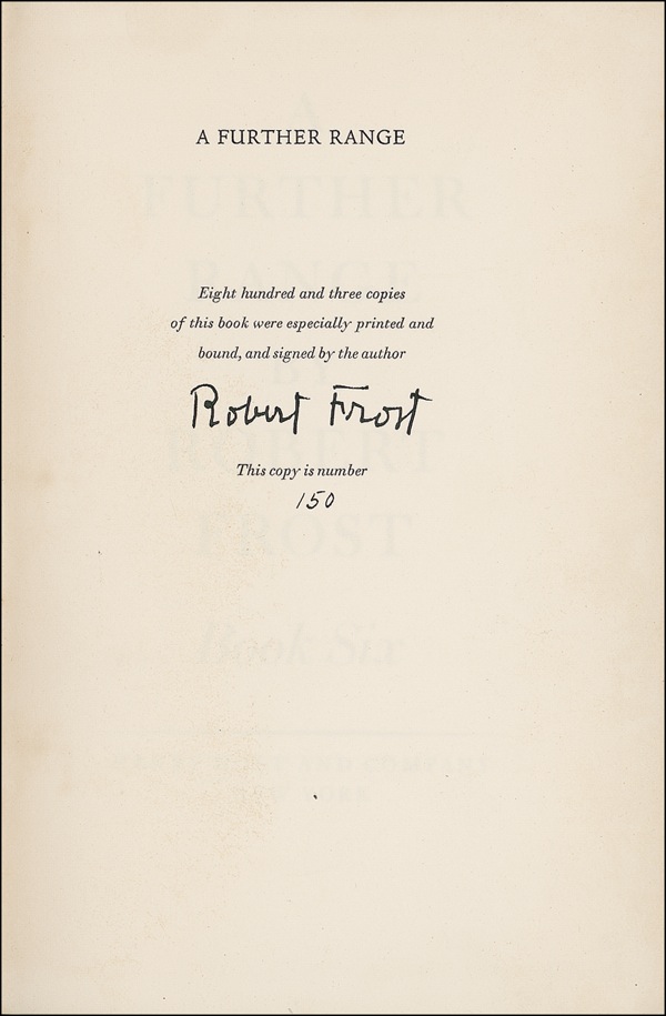 Lot #492 Robert Frost - Image 1