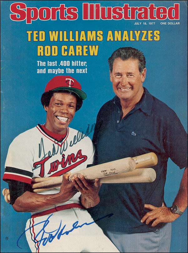 Lot #1425 Ted Williams and Rod Carew