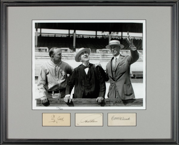 Lot #1044 Ty Cobb, Connie Mack, and Thomas Edison
