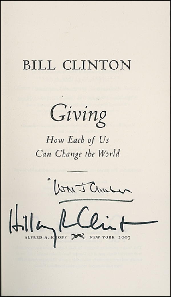 Lot #31 Bill and Hillary Clinton