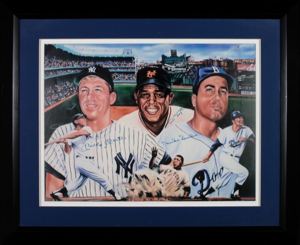 Lot #1441 Mickey Mantle, Willie Mays, and Duke Snider - Image 1