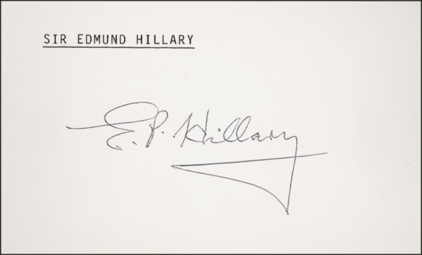 Lot #196 Edmund Hillary - Image 1