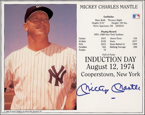 Lot #1438 Mickey Mantle