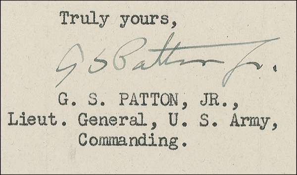 Lot #283 George S. Patton