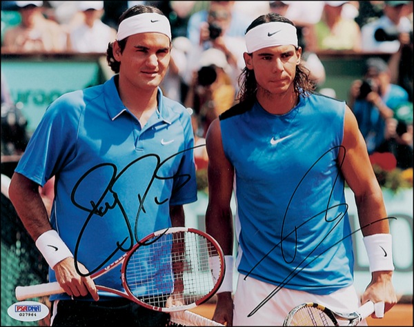 Lot #1464 Rafael Nadal and Roger Federer - Image 1