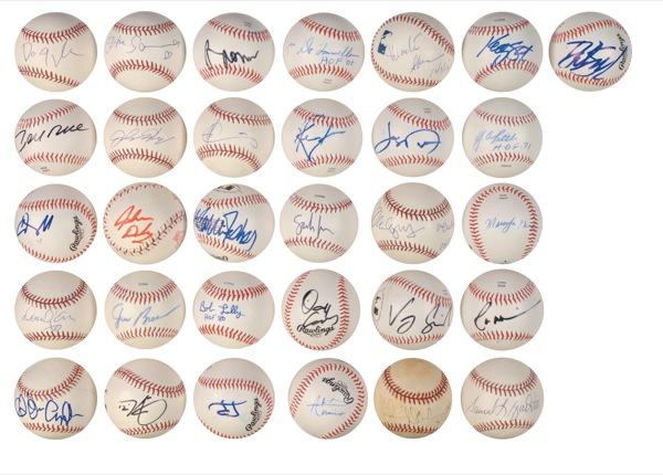 Lot #752 Celebrity Baseballs