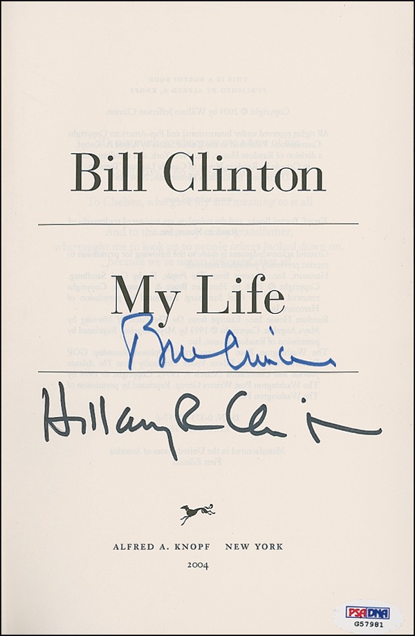 Lot #25 Bill and Hillary Clinton