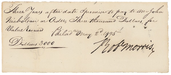 Lot #183 Declaration of Independence: Morris,