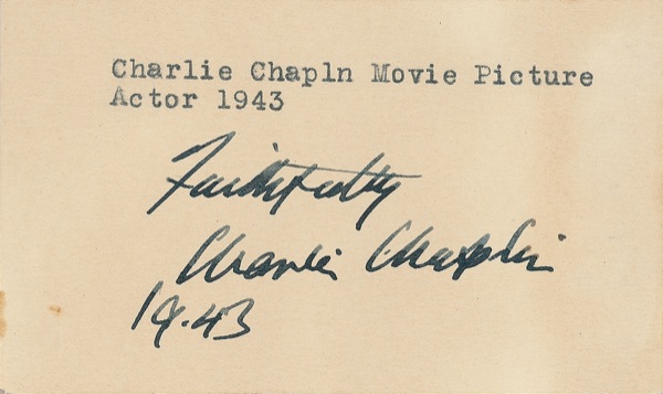 Lot #965 Charlie Chaplin