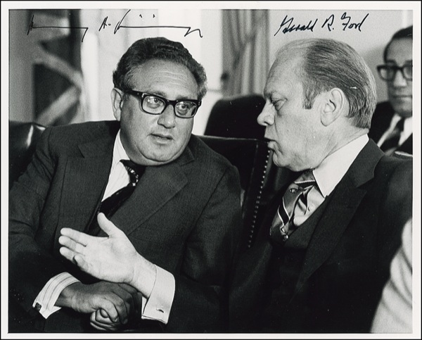 Lot #40 Gerald Ford and Henry Kissinger