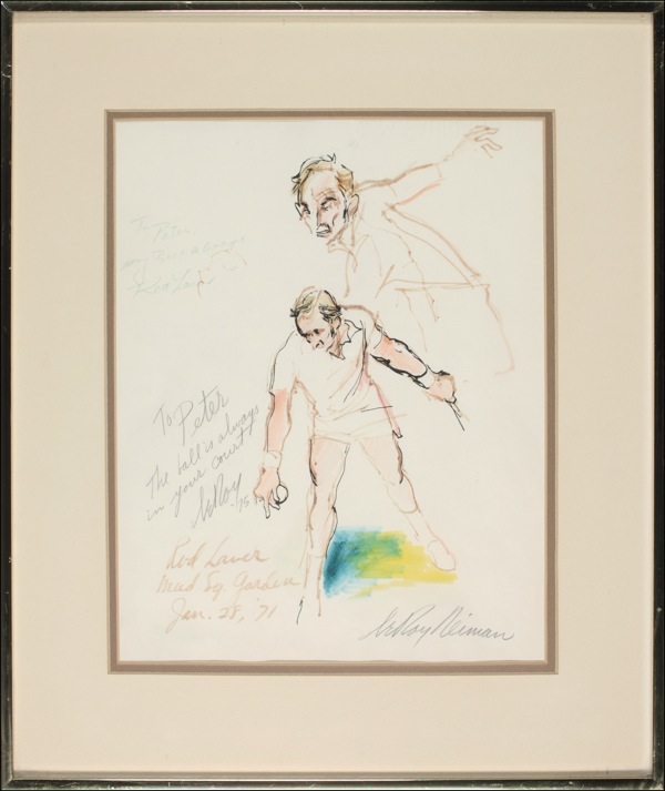 Lot #610 LeRoy Neiman and Rod Laver