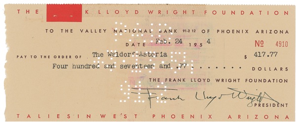 Lot #318 Frank Lloyd Wright
