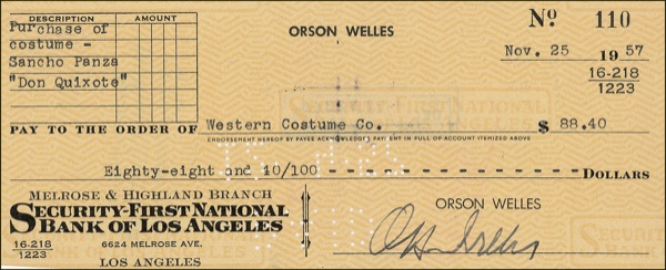 Lot #1233 Orson Welles