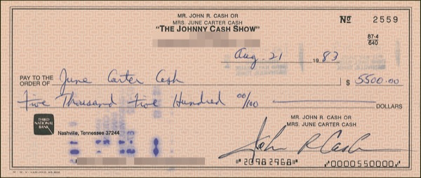 Lot #755 Johnny and June Carter Cash