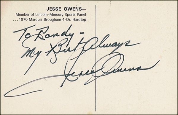 Lot #1476 Jesse Owens - Image 1