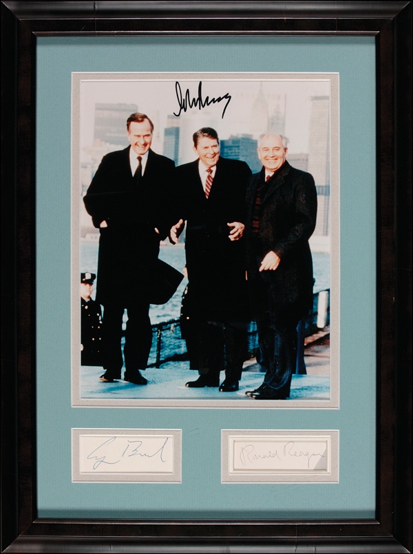 Lot #122 Reagan, Bush, and Gorbachev