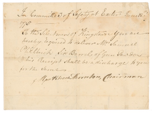 Lot #241 Declaration of Independence: Thornton,