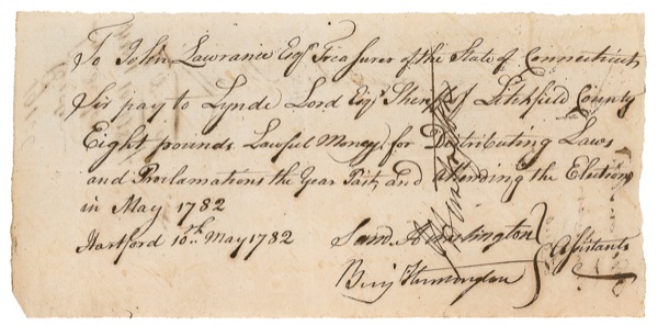 Lot #218 Declaration of Independence: Huntington,